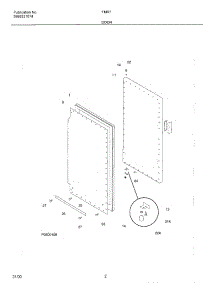 03 - Door parts for Frigidaire Freezer FMR7 from AppliancePartsPros.com
