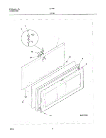 03 - Door parts for Frigidaire Freezer CF184 from AppliancePartsPros.com