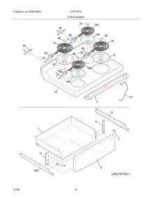 07 - Top / Drawer parts for Frigidaire Range CFEF357EB1 from AppliancePartsPros.com