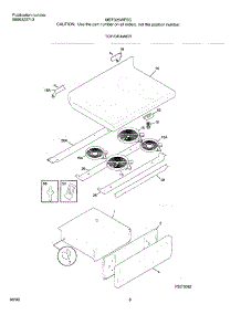 07 - Top / Drawer parts for Frigidaire Range MEF326WFSC from AppliancePartsPros.com