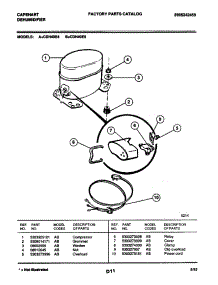 05 - Compressor parts for Frigidaire Dehumidifier CDH40E4 from AppliancePartsPros.com