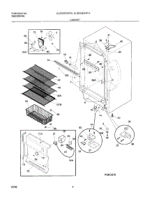 05 - Cabinet parts for Frigidaire Freezer UL2030ECW13 from AppliancePartsPros.com
