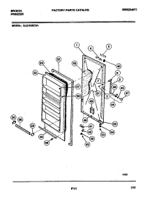 03 - Door parts for Frigidaire Freezer UL2193ECW1 from AppliancePartsPros.com
