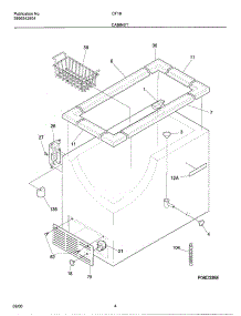 05 - Cabinet parts for Frigidaire Freezer CF182 from AppliancePartsPros.com