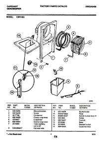 04 - Condenser parts for Frigidaire Dehumidifier CDH15E2 from AppliancePartsPros.com