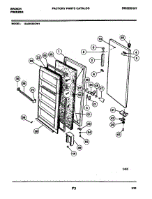 03 - Door parts for Frigidaire Freezer UL2493ECW1 from AppliancePartsPros.com
