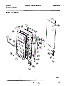 03 - Door parts for Frigidaire Freezer UL1293ECW4 from AppliancePartsPros.com