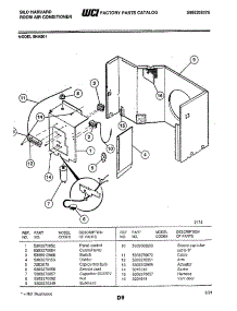 05 - Control Panel parts for Frigidaire 5HA501 from AppliancePartsPros.com
