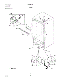 05 - Cabinet parts for Frigidaire Freezer UL1293ECW9 from AppliancePartsPros.com