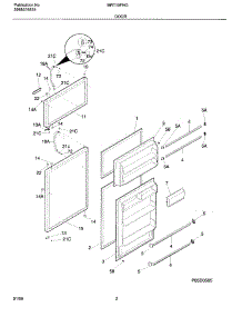 03 - Door parts for Frigidaire Refrigerator MRT15FNGY5 from AppliancePartsPros.com