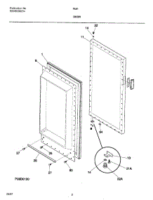 03 - Door parts for Frigidaire Freezer FMR5 from AppliancePartsPros.com