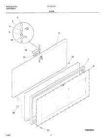 03 - Door parts for Frigidaire Freezer CF130 from AppliancePartsPros.com