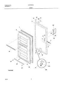 03 - Door parts for Frigidaire Freezer UL2100CA2 from AppliancePartsPros.com