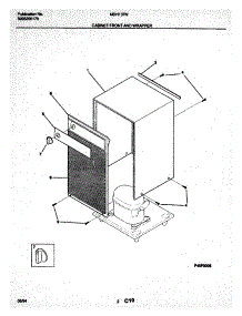 03 - Cabinet Front And Wrapper parts for Frigidaire Dehumidifier MDH13TN2 from AppliancePartsPros.com