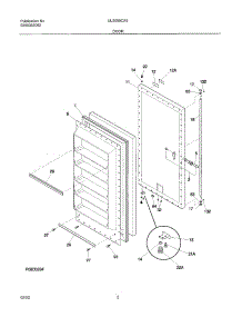 03 - Door parts for Frigidaire Freezer UL5000CA5 from AppliancePartsPros.com