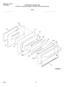 09 - Door parts for Frigidaire Range MEF364BGWA from AppliancePartsPros.com
