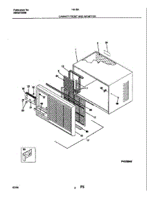 03 - Cabinet Front And Wrapper parts for Frigidaire Air Conditioner HA15A from AppliancePartsPros.com
