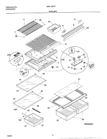 07 - Shelves parts for Frigidaire Refrigerator MRT18TRFW4 from AppliancePartsPros.com