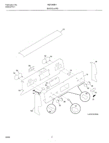 03 - Backguard parts for Frigidaire Range MEF365BHW3 from AppliancePartsPros.com