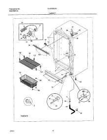 05 - Cabinet parts for Frigidaire Freezer UL4000CA0 from AppliancePartsPros.com