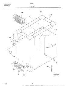 05 - Cabinet parts for Frigidaire Freezer CF152 from AppliancePartsPros.com