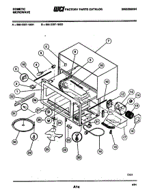 06 - Cabinet parts for Frigidaire Microwave 856-2287-10/01 from AppliancePartsPros.com