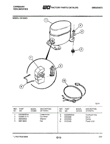 05 - Compressor parts for Frigidaire Dehumidifier CDH25E1 from AppliancePartsPros.com