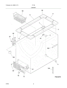 05 - Cabinet parts for Frigidaire Freezer CF136 from AppliancePartsPros.com