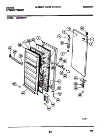03 - Door parts for Frigidaire Freezer UL2030ECW1 from AppliancePartsPros.com