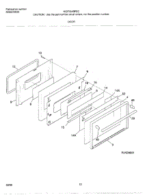 13 - Door parts for Frigidaire Range MGF354BFWC from AppliancePartsPros.com