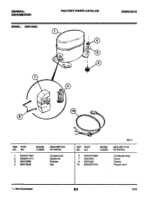 05 - Compressor parts for Frigidaire Freezer GDH15E2 from AppliancePartsPros.com