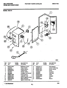 05 - Control Panel parts for Frigidaire 10HA101 from AppliancePartsPros.com