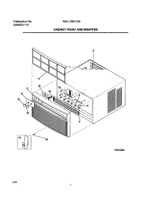 02 - Cabinet Front And Wrapper parts for Frigidaire Air Conditioner WAL123H1A4 from AppliancePartsPros.com