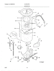 11 - Motor / Tub parts for Crosley Washer Dryer Combo CLCG500FW0 from AppliancePartsPros.com