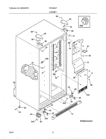 07 - Cabinet parts for Crosley Refrigerator CRSE234FB0 from AppliancePartsPros.com