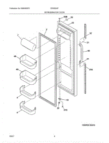 05 - Refrigerator Door parts for Crosley Refrigerator CRSE234FQ0 from AppliancePartsPros.com