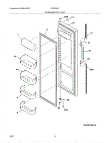 05 - Refrigerator Door parts for Crosley Refrigerator CRSE264FW0 from AppliancePartsPros.com