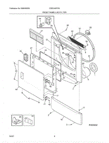 05 - Front Panel / Lint Filter parts for Crosley Dryer CDEC400FW0 from AppliancePartsPros.com