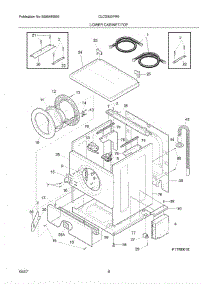 09 - Lower Cabinet / Top parts for Crosley Washer Dryer Combo CLCG900FW0 from AppliancePartsPros.com
