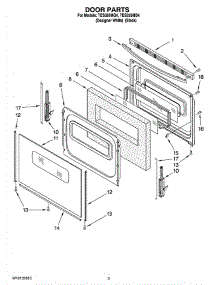 04 - Door Parts parts for Whirlpool Range TES335MB4 from AppliancePartsPros.com