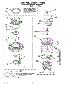 04 - Pump And Motor Parts parts for Whirlpool Dishwasher DU948PWPW0 from AppliancePartsPros.com