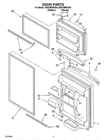02 - Door Parts parts for Whirlpool Refrigerator ER2CHMXPBO4 from AppliancePartsPros.com