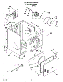 02 - Cabinet Parts parts for Whirlpool Dryer YCEDX463RQ1 from AppliancePartsPros.com