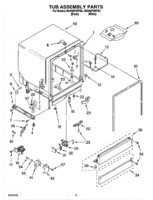 03 - Tub Assembly Parts parts for Whirlpool Dishwasher DU948PWPW0 from AppliancePartsPros.com