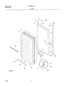 03 - Door parts for Frigidaire Freezer UL5000ECW4 from AppliancePartsPros.com