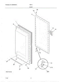 03 - Door parts for Crosley Freezer FMR14 from AppliancePartsPros.com
