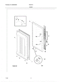 03 - Door parts for Crosley Freezer F22CW13 from AppliancePartsPros.com