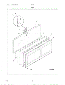 03 - Door parts for Frigidaire Freezer CF185 from AppliancePartsPros.com