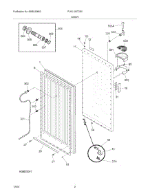 03 - Door parts for Frigidaire Refrigerator PLKU1267DS0 from AppliancePartsPros.com