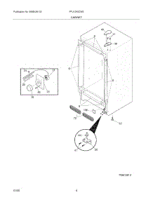 05 - Cabinet parts for Frigidaire Freezer FFU12K0CW3 from AppliancePartsPros.com